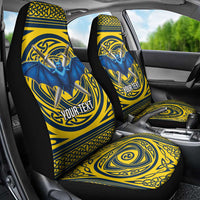 Personalized Brecknockshire Wales Car Seat Cover Welsh Celtic Bat And Swords Design - Wonder Print Shop