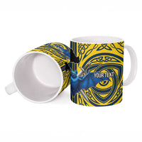 Personalized Brecknockshire Wales Ceramic Mug Welsh Celtic Bat And Swords Design - Wonder Print Shop