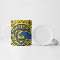 Personalized Brecknockshire Wales Ceramic Mug Welsh Celtic Bat And Swords Design - Wonder Print Shop