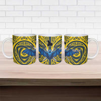 Personalized Brecknockshire Wales Ceramic Mug Welsh Celtic Bat And Swords Design - Wonder Print Shop