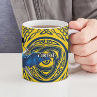 Personalized Brecknockshire Wales Ceramic Mug Welsh Celtic Bat And Swords Design - Wonder Print Shop