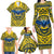Personalized Brecknockshire Wales Family Matching Long Sleeve Bodycon Dress and Hawaiian Shirt Welsh Celtic Bat And Swords Design - Wonder Print Shop