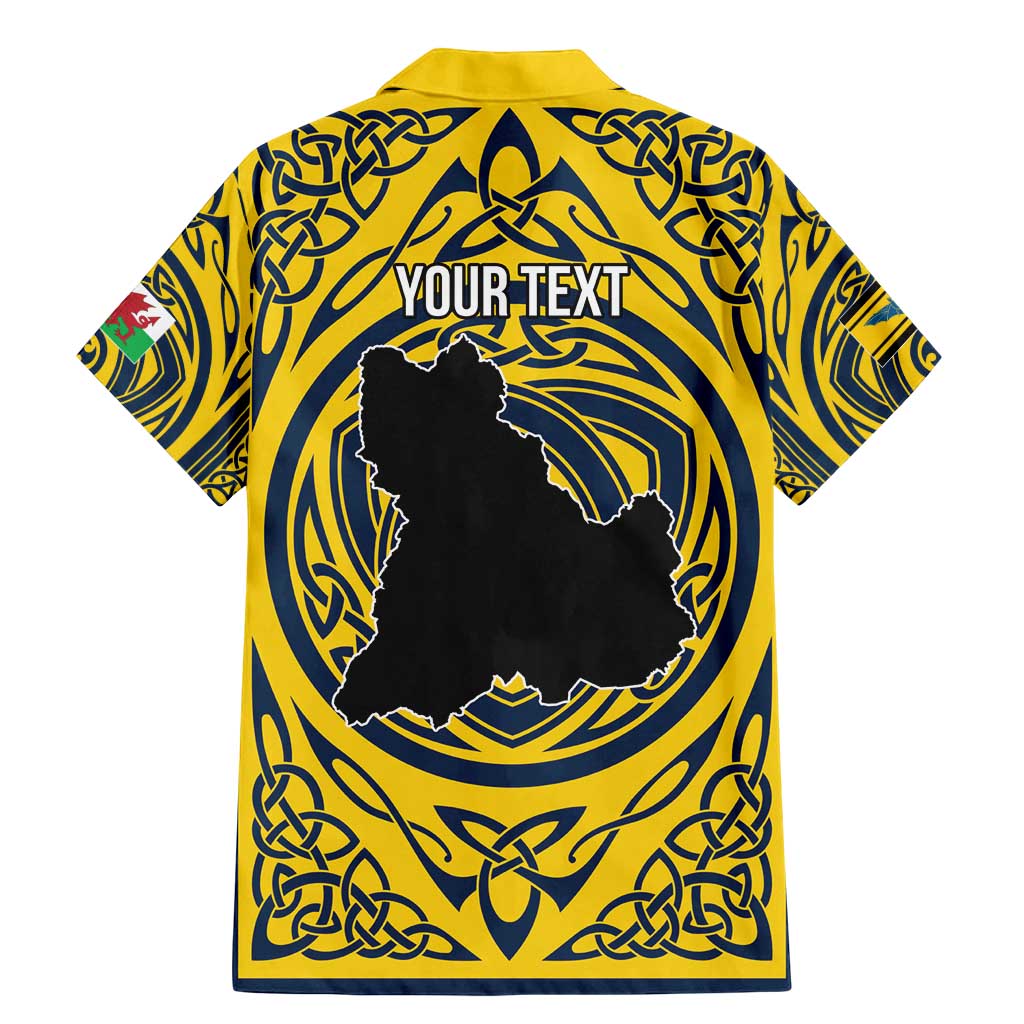 Personalized Brecknockshire Wales Family Matching Mermaid Dress and Hawaiian Shirt Welsh Celtic Bat And Swords Design - Wonder Print Shop