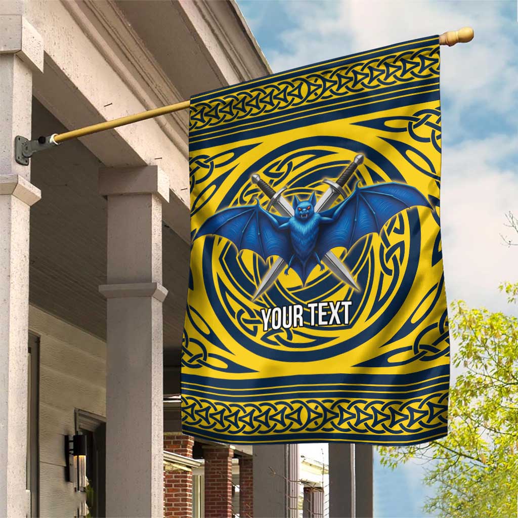 Personalized Brecknockshire Wales Garden Flag Welsh Celtic Bat And Swords Design - Wonder Print Shop
