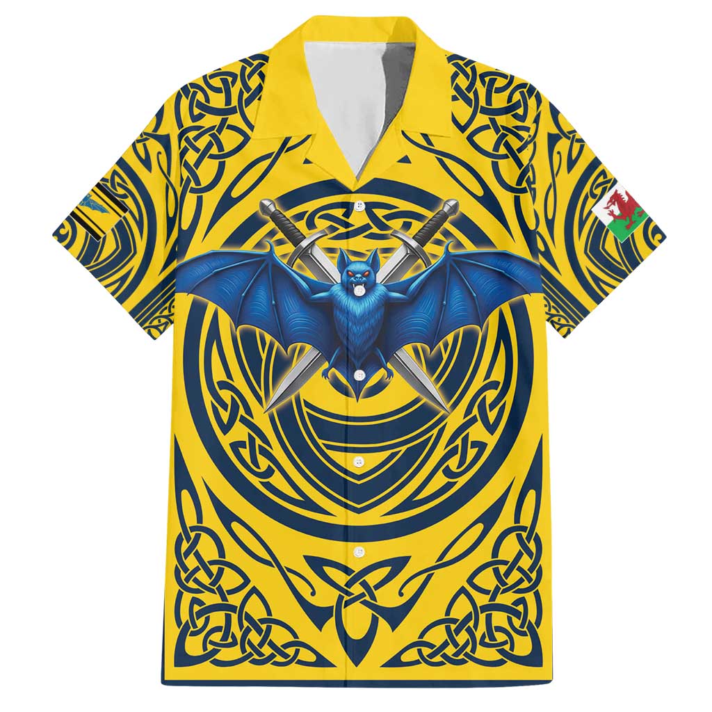 Personalized Brecknockshire Wales Hawaiian Shirt Welsh Celtic Bat And Swords Design - Wonder Print Shop