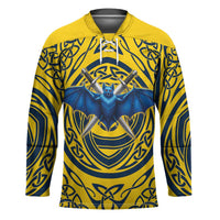 Personalized Brecknockshire Wales Hockey Jersey Welsh Celtic Bat And Swords Design - Wonder Print Shop