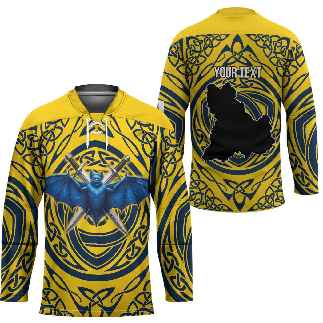 Personalized Brecknockshire Wales Hockey Jersey Welsh Celtic Bat And Swords Design - Wonder Print Shop