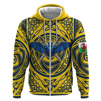 Personalized Brecknockshire Wales Hoodie Welsh Celtic Bat And Swords Design - Wonder Print Shop