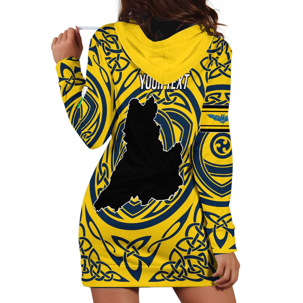 Personalized Brecknockshire Wales Hoodie Dress Welsh Celtic Bat And Swords Design - Wonder Print Shop