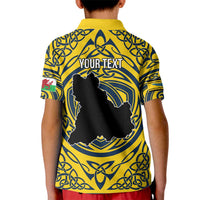 Personalized Brecknockshire Wales Kid Polo Shirt Welsh Celtic Bat And Swords Design - Wonder Print Shop