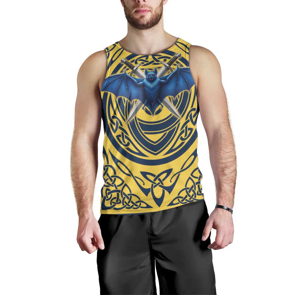 Personalized Brecknockshire Wales Men Tank Top Welsh Celtic Bat And Swords Design - Wonder Print Shop