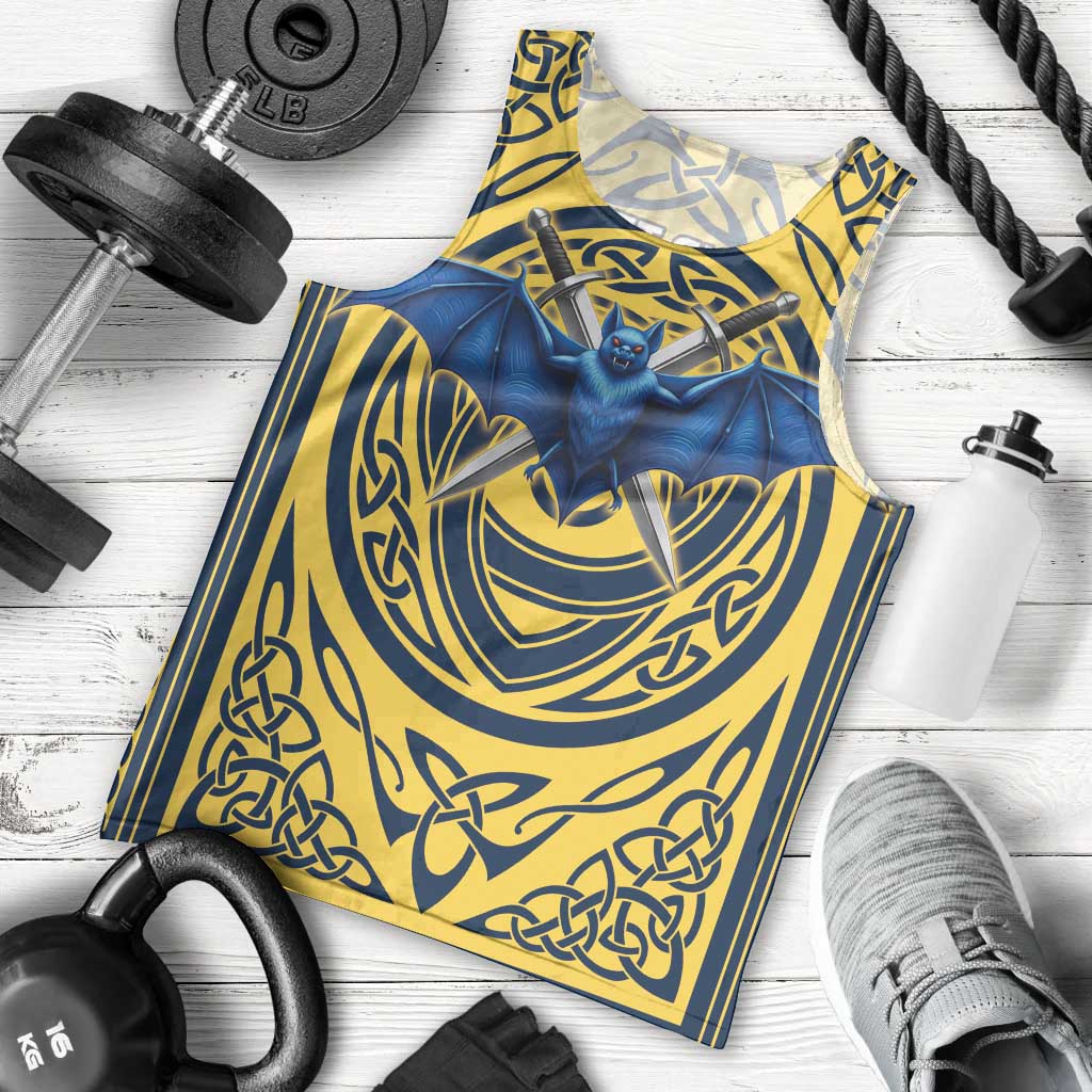 Personalized Brecknockshire Wales Men Tank Top Welsh Celtic Bat And Swords Design - Wonder Print Shop