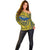 Personalized Brecknockshire Wales Off Shoulder Sweater Welsh Celtic Bat And Swords Design - Wonder Print Shop