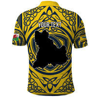 Personalized Brecknockshire Wales Polo Shirt Welsh Celtic Bat And Swords Design - Wonder Print Shop