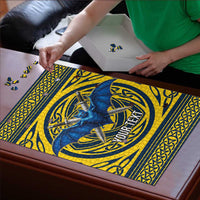 Personalized Brecknockshire Wales Puzzle Welsh Celtic Bat And Swords Design - Wonder Print Shop