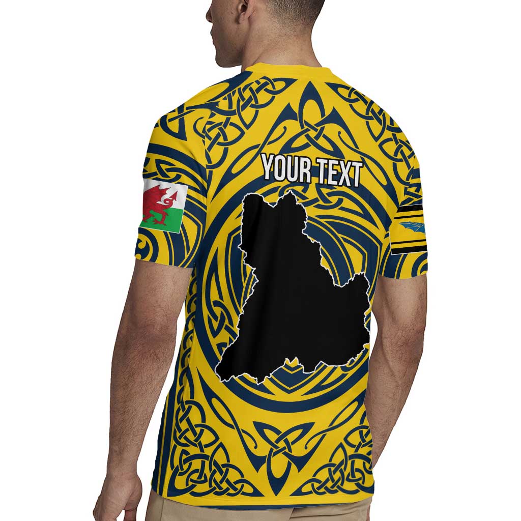 Personalized Brecknockshire Wales Rugby Jersey Welsh Celtic Bat And Swords Design - Wonder Print Shop