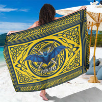 Personalized Brecknockshire Wales Sarong Welsh Celtic Bat And Swords Design - Wonder Print Shop
