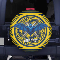 Personalized Brecknockshire Wales Spare Tire Cover Welsh Celtic Bat And Swords Design - Wonder Print Shop