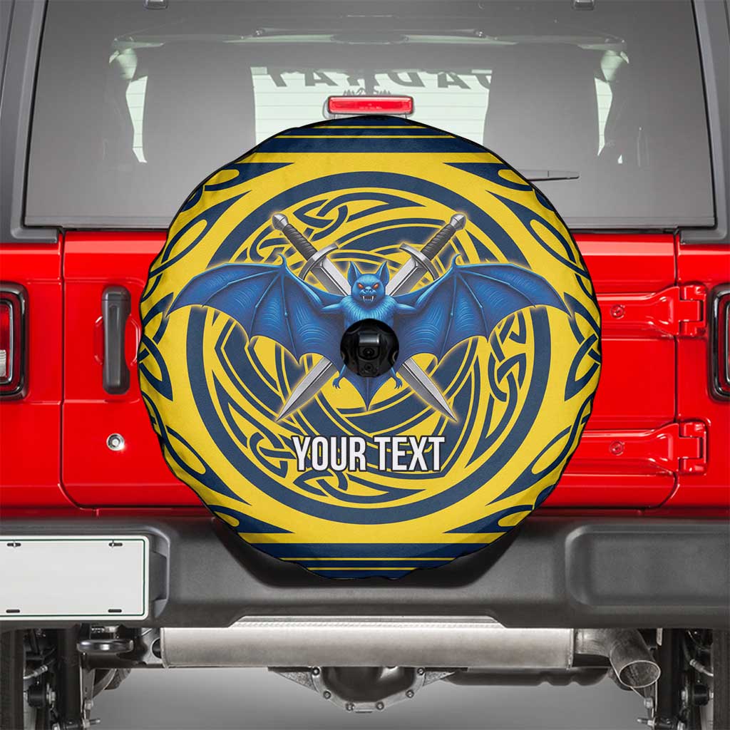 Personalized Brecknockshire Wales Spare Tire Cover Welsh Celtic Bat And Swords Design - Wonder Print Shop