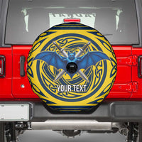 Personalized Brecknockshire Wales Spare Tire Cover Welsh Celtic Bat And Swords Design - Wonder Print Shop