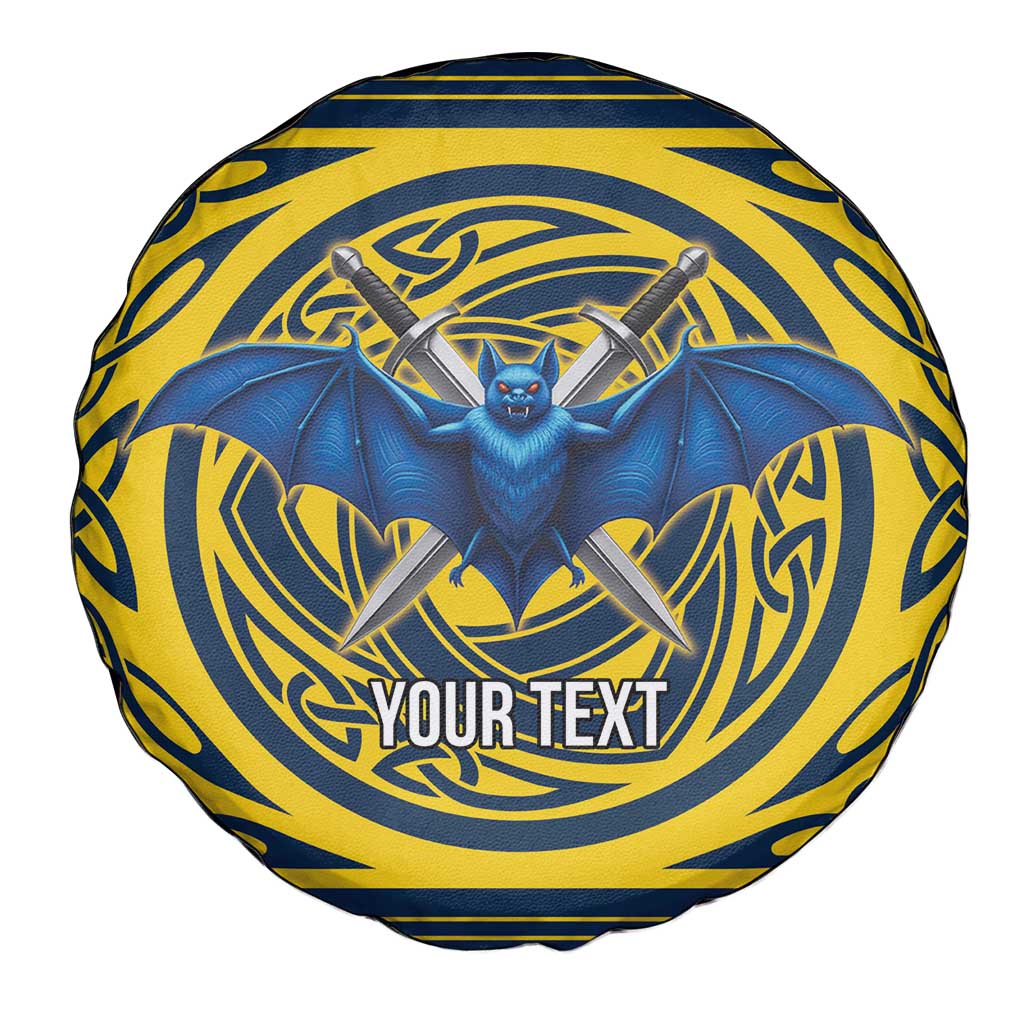 Personalized Brecknockshire Wales Spare Tire Cover Welsh Celtic Bat And Swords Design - Wonder Print Shop