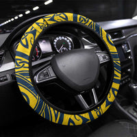 Brecknockshire Wales Steering Wheel Cover Welsh Celtic Bat And Swords Design - Wonder Print Shop