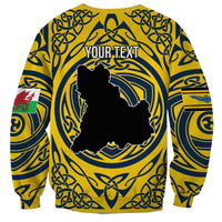 Personalized Brecknockshire Wales Sweatshirt Welsh Celtic Bat And Swords Design - Wonder Print Shop