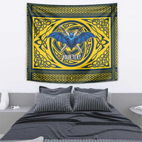 Personalized Brecknockshire Wales Tapestry Welsh Celtic Bat And Swords Design - Wonder Print Shop