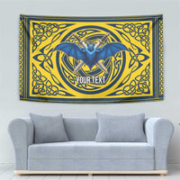 Personalized Brecknockshire Wales Tapestry Welsh Celtic Bat And Swords Design - Wonder Print Shop