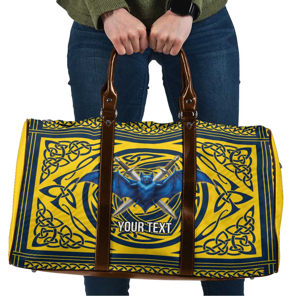 Personalized Brecknockshire Wales Travel Bag Welsh Celtic Bat And Swords Design - Wonder Print Shop