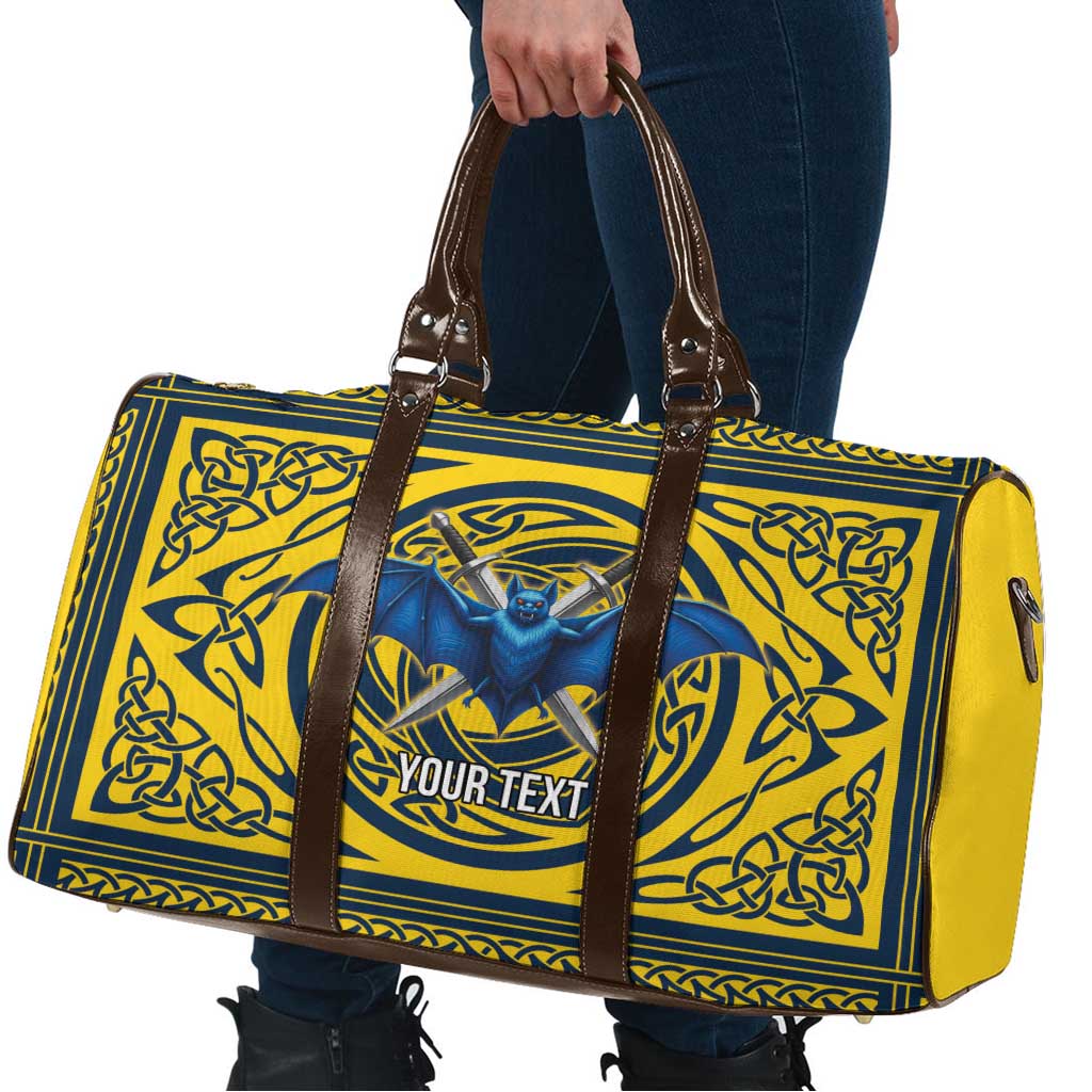 Personalized Brecknockshire Wales Travel Bag Welsh Celtic Bat And Swords Design - Wonder Print Shop