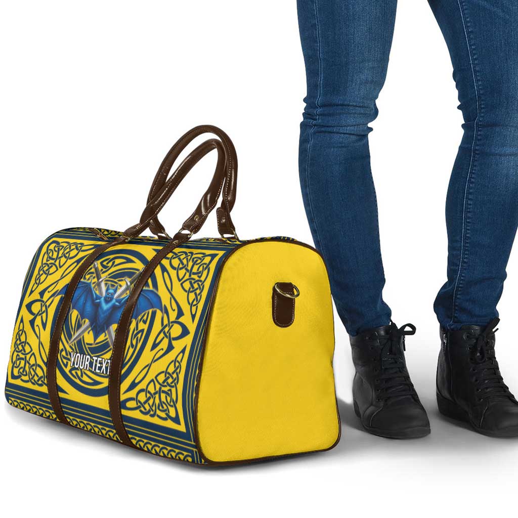 Personalized Brecknockshire Wales Travel Bag Welsh Celtic Bat And Swords Design - Wonder Print Shop