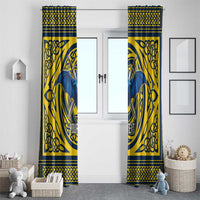 Personalized Brecknockshire Wales Window Curtain Welsh Celtic Bat And Swords Design - Wonder Print Shop