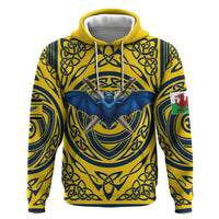 Personalized Brecknockshire Wales Zip Hoodie Welsh Celtic Bat And Swords Design - Wonder Print Shop