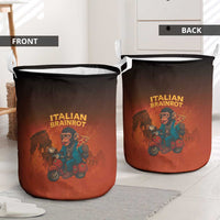 Italian Brainrot Meme Laundry Basket Chaotic Chimp Mobster Vespa Ride - Wonder Print Shop