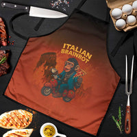 Italian Brainrot Meme Apron Chaotic Chimp Mobster Vespa Ride - Wonder Print Shop