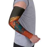 Italian Brainrot Meme Arm Sleeves Chaotic Chimp Mobster Vespa Ride - Wonder Print Shop