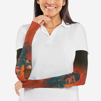 Italian Brainrot Meme Arm Sleeves Chaotic Chimp Mobster Vespa Ride - Wonder Print Shop