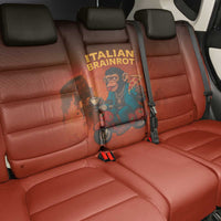 Italian Brainrot Meme Back Car Seat Cover Chaotic Chimp Mobster Vespa Ride - Wonder Print Shop