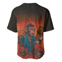 Italian Brainrot Meme Baseball Jersey Chaotic Chimp Mobster Vespa Ride - Wonder Print Shop