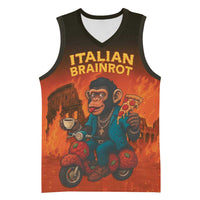 Italian Brainrot Meme Basketball Jersey Chaotic Chimp Mobster Vespa Ride - Wonder Print Shop