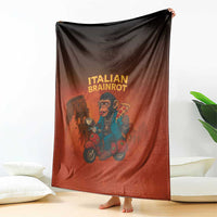 Italian Brainrot Meme Blanket Chaotic Chimp Mobster Vespa Ride - Wonder Print Shop
