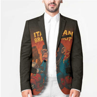 Italian Brainrot Meme Blazer Chaotic Chimp Mobster Vespa Ride - Wonder Print Shop