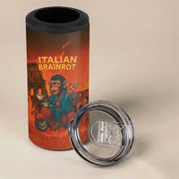 Italian Brainrot Meme 4 in 1 Can Cooler Tumbler Chaotic Chimp Mobster Vespa Ride - Wonder Print Shop