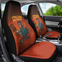 Italian Brainrot Meme Car Seat Cover Chaotic Chimp Mobster Vespa Ride - Wonder Print Shop