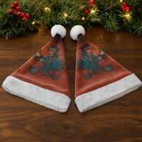 Italian Brainrot Meme Christmas Santa Hat Chaotic Chimp Mobster Vespa Ride - Wonder Print Shop