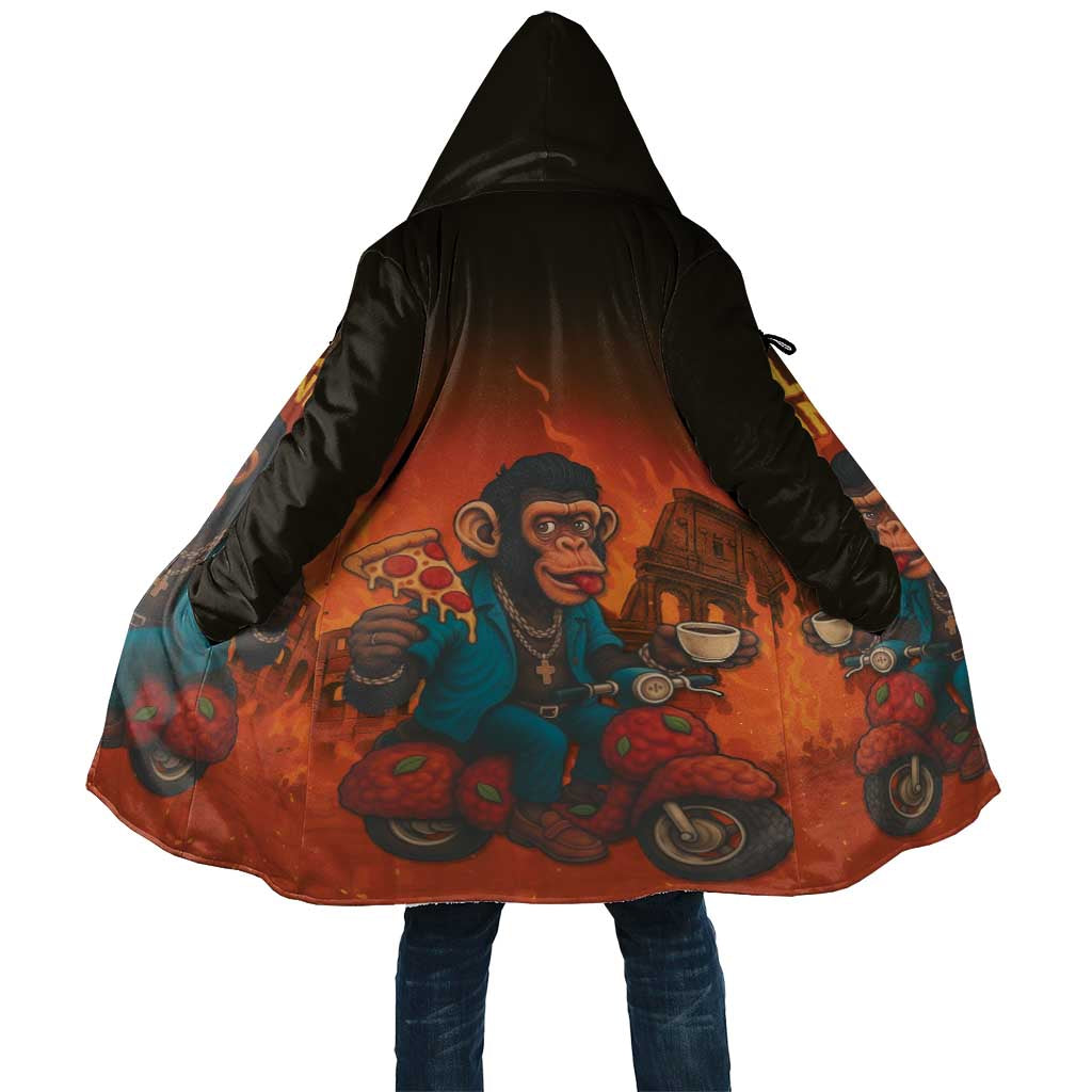Italian Brainrot Meme Cloak Chaotic Chimp Mobster Vespa Ride - Wonder Print Shop