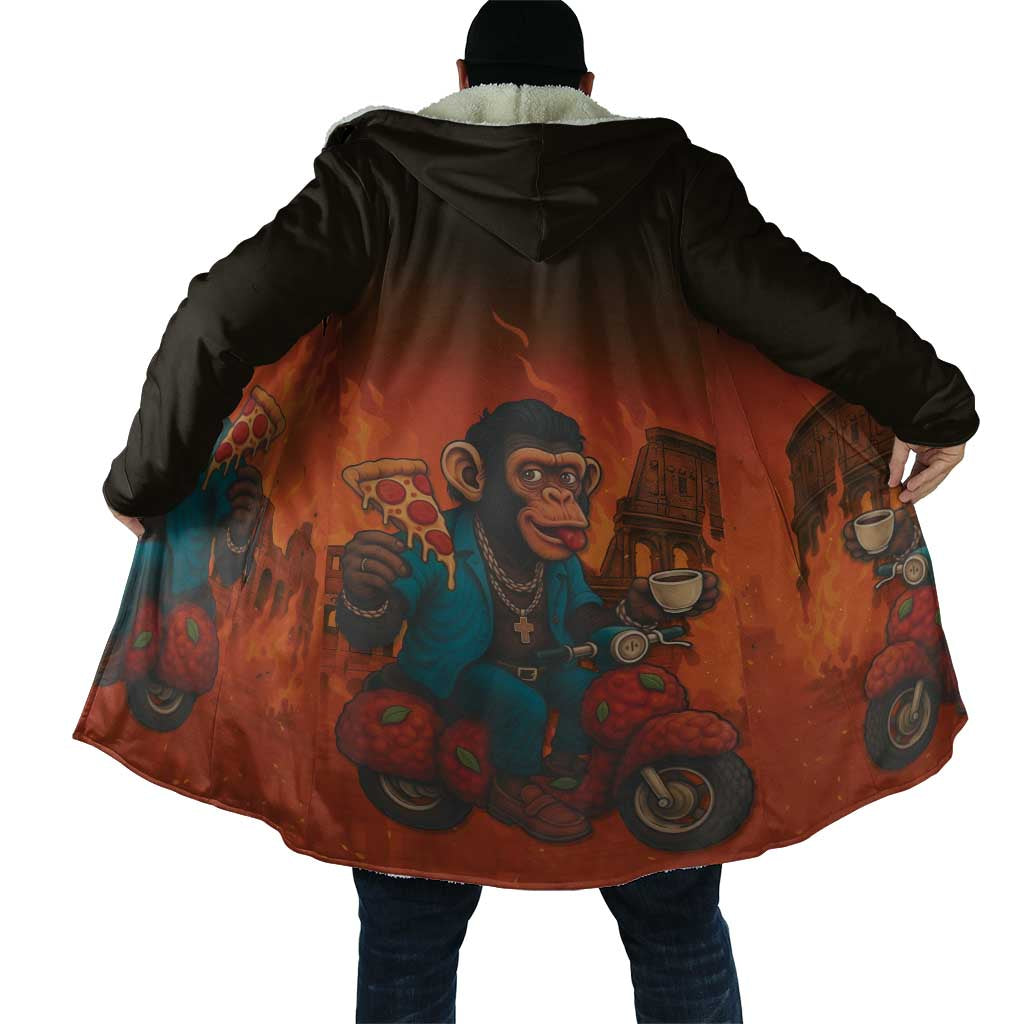 Italian Brainrot Meme Cloak Chaotic Chimp Mobster Vespa Ride - Wonder Print Shop