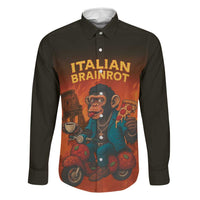 Italian Brainrot Meme Family Matching Long Sleeve Bodycon Dress and Hawaiian Shirt Chaotic Chimp Mobster Vespa Ride - Wonder Print Shop