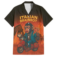Italian Brainrot Meme Family Matching Puletasi and Hawaiian Shirt Chaotic Chimp Mobster Vespa Ride - Wonder Print Shop